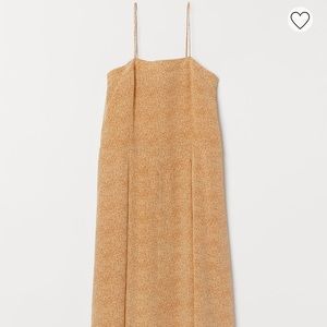 H&M | Pure Silk MIDI-Dress in yellow